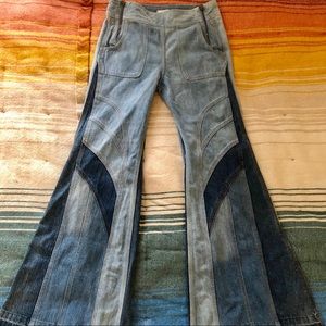 Free People Bell Bottoms Patchwork